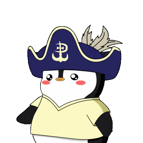 Penguin In Pirate Hat Saying Aye Sticker