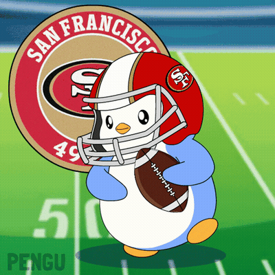 Penguin In San Francisco 49Ers Helmet GIF