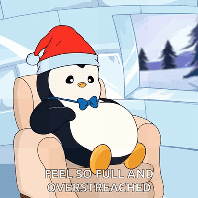 Penguin in Santa Hat and Bow Tie