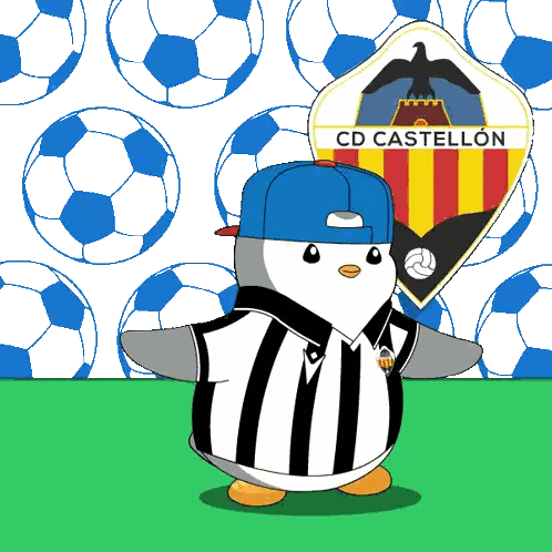 Penguin In Striped Shirt And Blue Hat Sticker