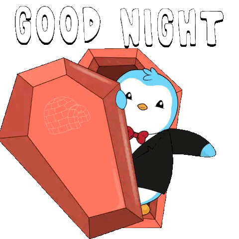 Penguin In Suit And Bow Tie In Red Coffin Sticker