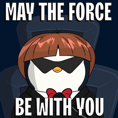Penguin In Sunglasses And Bow Tie May The Force Be With You GIF