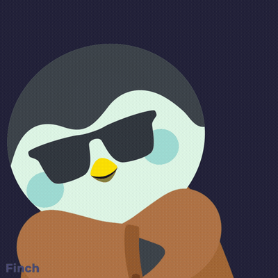 Penguin In Sunglasses And Scarf Finch GIF