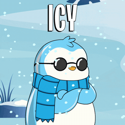 Penguin In Sunglasses And Scarf Icy GIF