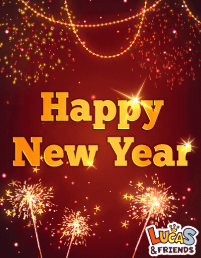 Penguin In Sunglasses And Tie Saying Happy New Year GIF