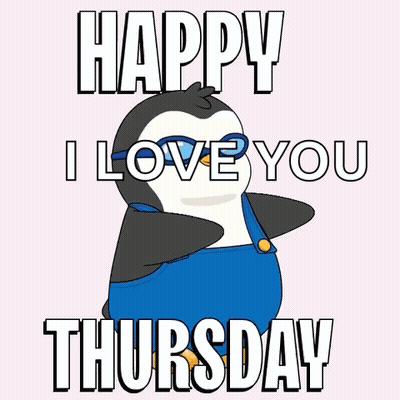 Penguin In Sunglasses Saying Happy Thursday GIF