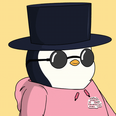 Penguin In Top Hat And Sunglasses With Pink Hoodie GIF