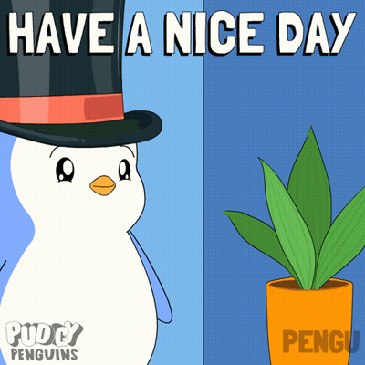 Penguin In Top Hat Have A Nice Day GIF