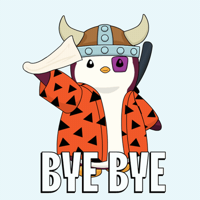 Penguin In Viking Helmet Thumbs Down Bye Bye GIF