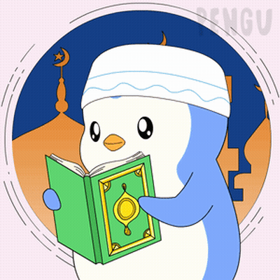 Penguin In White Hat Reading Book GIF