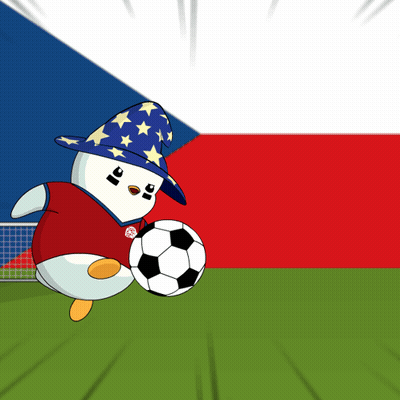 Penguin In Wizard Hat Holding Soccer Ball GIF