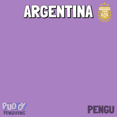 Penguin Kicking Soccer Ball Argentina GIF
