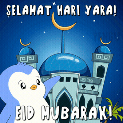 Penguin Mosque Selamat Hari Yara GIF