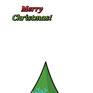 Penguin Next To Christmas Tree Sticker