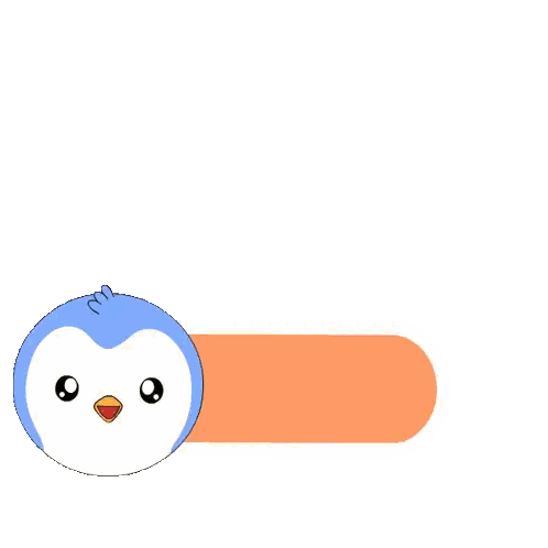 Penguin Next To Comment Button Sticker