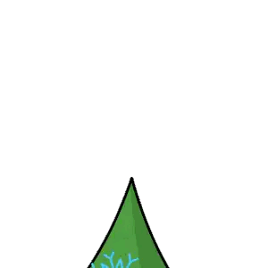 Penguin Next To Decorated Christmas Tree Sticker