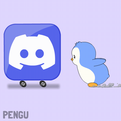 Penguin Next To Discord Logo GIF