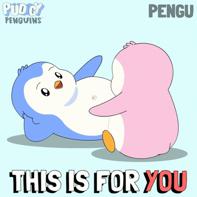 Penguin Next To Machine Saying Whenever I Look At You GIF