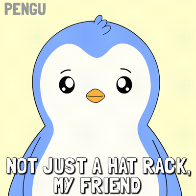 Penguin Not Just A Hat Rack My Friend GIF