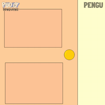 Penguin Peeking Out Of Door Holding Flowers GIF