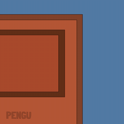 Penguin Peeking Out Of Door Saying I'm Home GIF