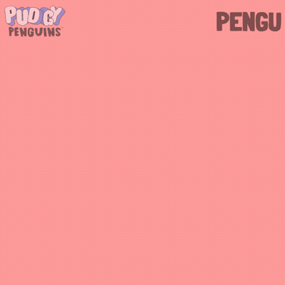Penguin Peeking Over Fence With Puddy Penguins