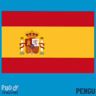 Penguin Playing Soccer Ball In Front Of Flag GIF