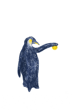 Penguin Playing With Yo Yo GIF