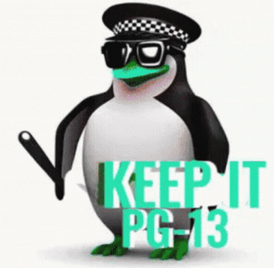 Penguin Police Hat Sunglasses Keep It PG-13 GIF