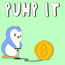 Penguin Pumping Bitcoin Pump It GIF