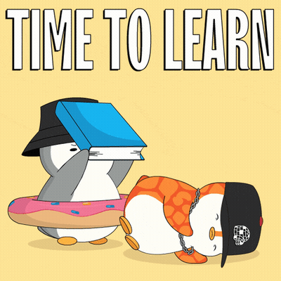 Penguin Reading Book Another Penguin Time To Learn GIF