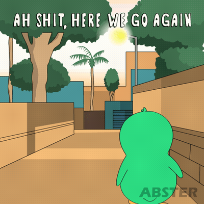 Penguin Saying Ah Shit Here We Go Again GIF