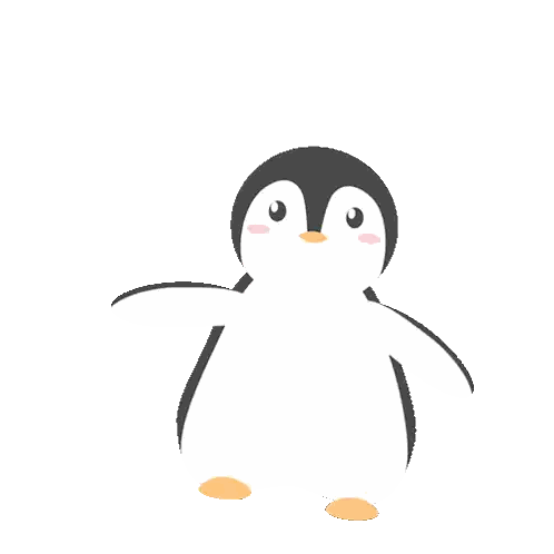 Penguin Saying Almost There Sticker