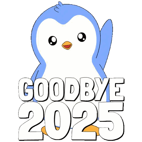 Penguin Saying Goodbye 2025 Sticker