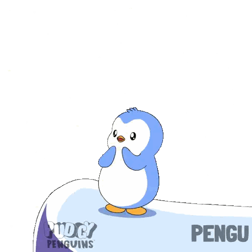 Pingüino diciendo feliz año nuevo Sticker