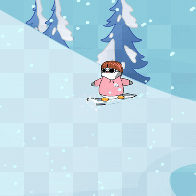 Penguin Saying Let's Shred GIF