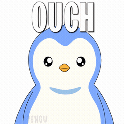 Penguin Saying Ouch GIF