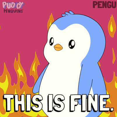 Penguin Saying This Is Fine GIF