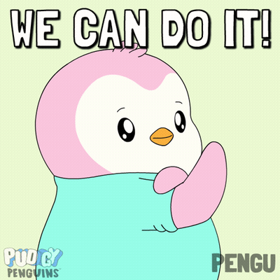 Penguin Saying We Can Do It GIF