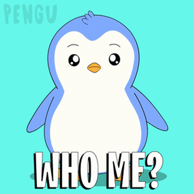 Penguin Saying Who Me GIF