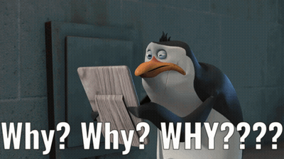 Penguin Saying Why Why Why GIF