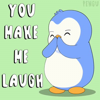 Penguin Saying You Make Me Laugh GIF