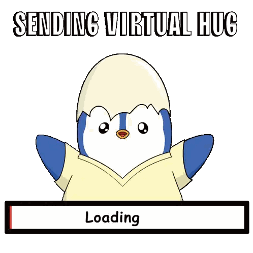 Penguin Sending Virtual Hug Sticker