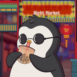 Penguin Sipping Tea GIF