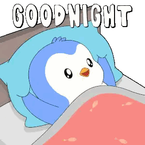 Penguin Sleeping Goodnight Sticker
