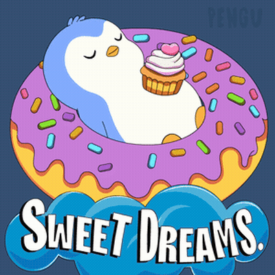 Penguin Sleeping In Donut Sweet Dreams GIF