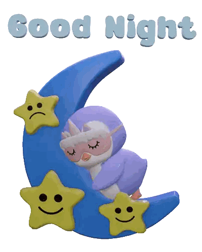Penguin Sleeping On Blue Crescent Moon Sticker