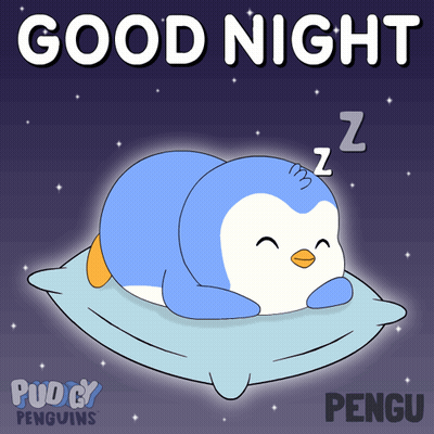 Penguin Sleeping On Pillow Good Night GIF