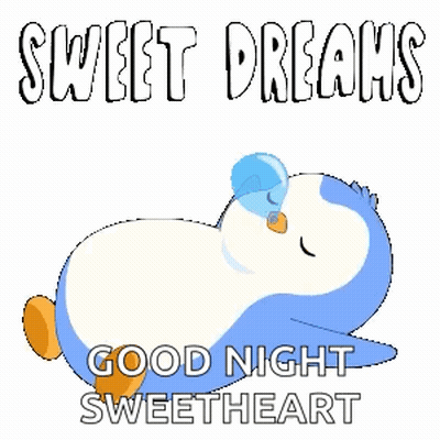 Penguin Sleeping Sweet Dreams Good Night Sweetheart GIF