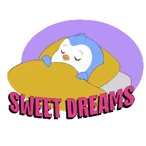 Penguin Sleeping With Sweet Dreams Sticker